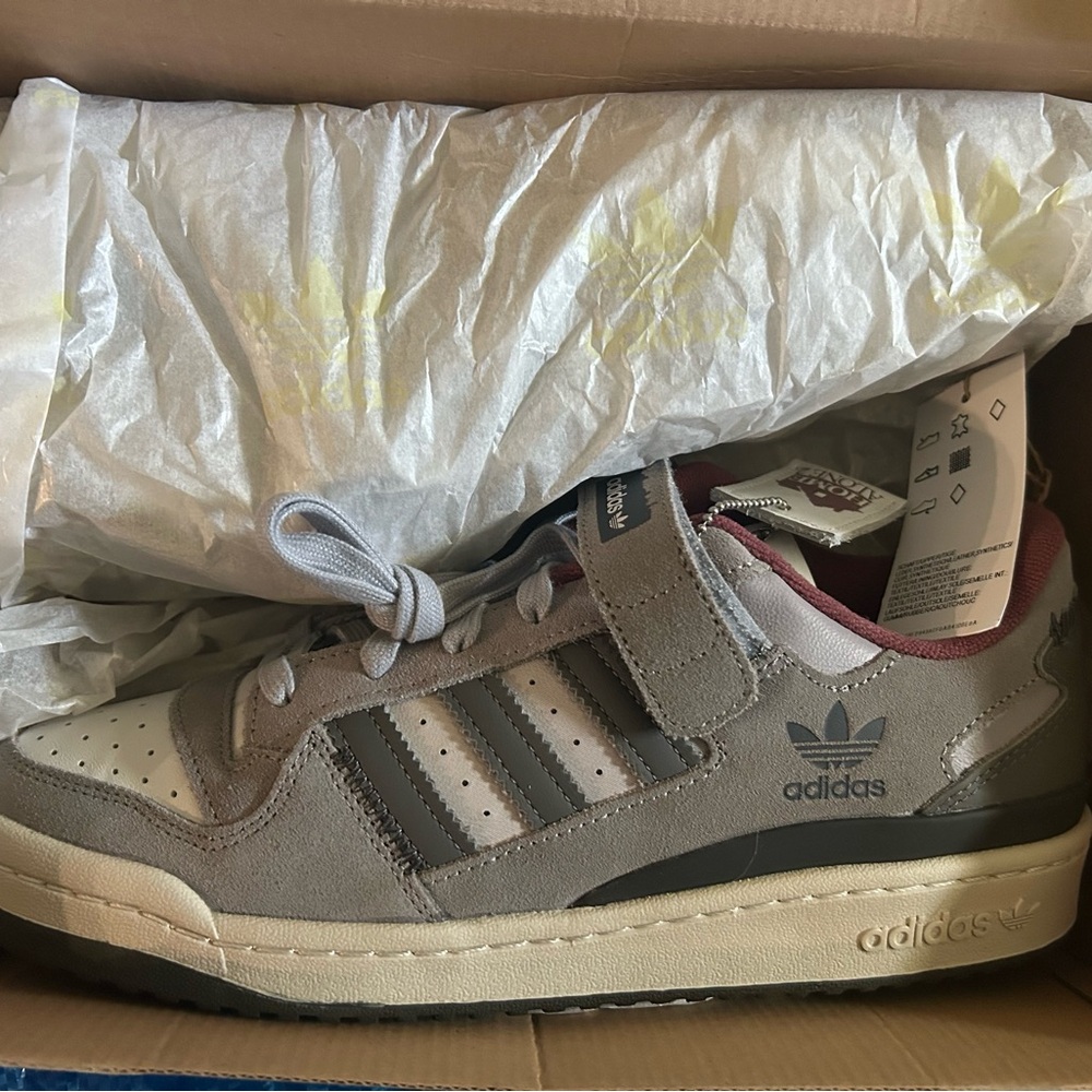 Adidas Gray and Cream Sneakers Home Alone edition